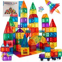 KLOCKI MAGNETYCZNE 3D MAGNETIC TILES KOSNTRUKCYJNE ZESTAW XXL 100 el