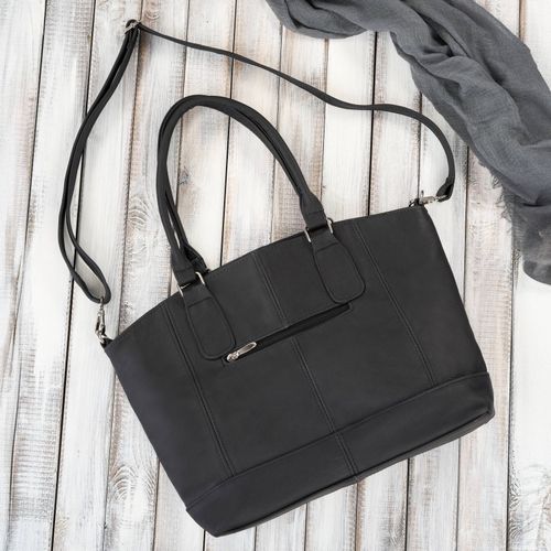 torebka damska skórzana duża czarna na ramię praktyczna pojemna abruzzo na Arena.pl