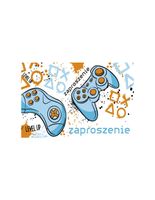 Zaproszenia urodzinowe Gamer Kontroler, 10 szt.
