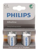 BATERIE Zestaw 2 Sztuki PHILIPS Alkaliczne Bateria x2 LR14 C Alkaline