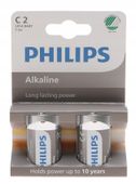 BATERIE Zestaw 2 Sztuki PHILIPS Alkaliczne Bateria x2 LR14 C Alkaline