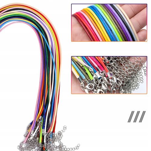 20× Naszyjnik Rzemyk kolor z zapięciem 45cm na Arena.pl