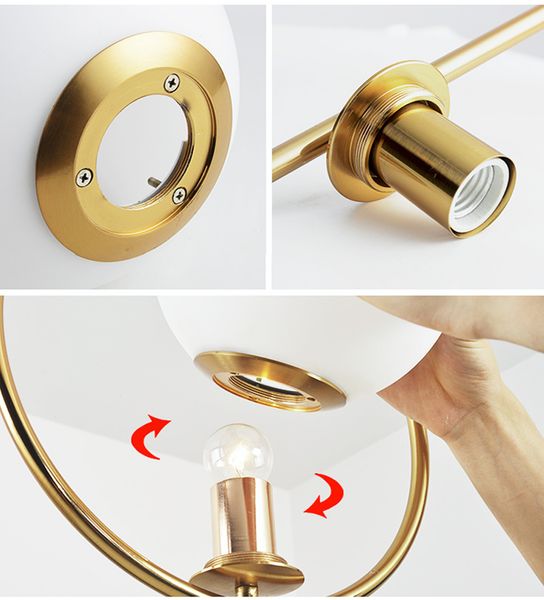 złoty żyrandol kula zdjęcie 11