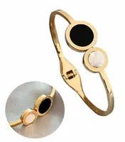 Bransoletka Złota Stal Chirurgiczna pozłacana 18K damska sztywna obręcz