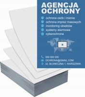 Ulotki A6 reklamowe firmowe 1000 szt dużo wzorów do wyboru AGENCJA OCHRONY