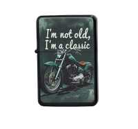 Zapalniczka Benzynowa z Nadrukiem Niebieski Motocykl Gentelo