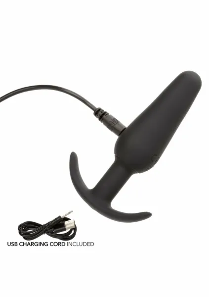 calexotics boundless vibrating slim plug silikonowy, wibrujący, czarny zdjęcie 6