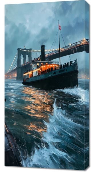 Obraz 50x100cm Stary Parowiec zdjęcie 1