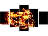 75CM 120 OBRAZ 5 ELEM MOTOR ŚCIENNY DRUK