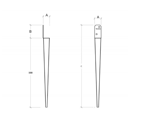 Kotwa wbijana L 70x600mm na Arena.pl