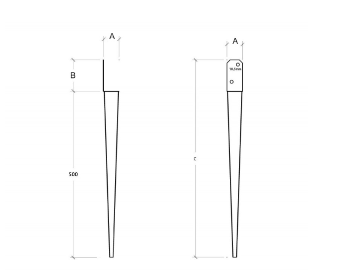 Kotwa wbijana L 70x600mm na Arena.pl