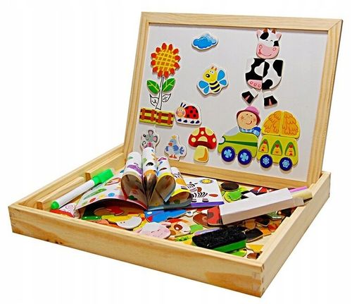 EDUKACYJNA DUŻA TABLICA MAGNETYCZNA KREDOWA na Arena.pl