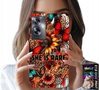 ETUI DO OPPO A79 5G - SHE IS RARE, SŁONECZNIKI, KWIATY, MOTYLE