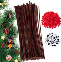 zestaw kreatywny dla dzieci druciki oczka pompony