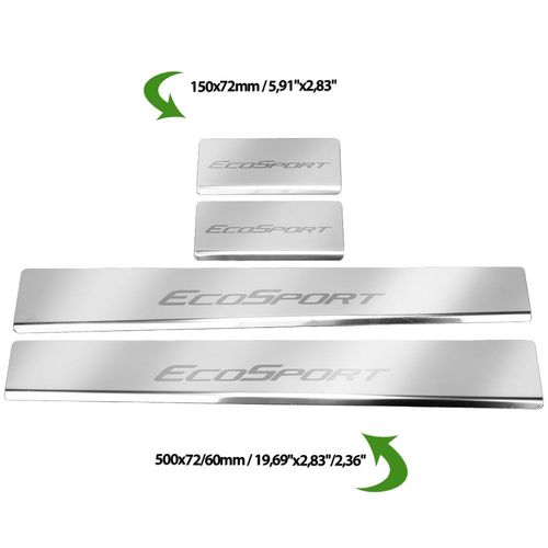 Listwa progowa FORD ECOSPORT MK2 Stal nierdzewna 304 połysk 4szt na Arena.pl