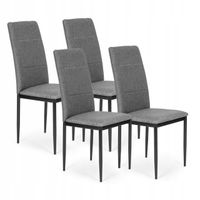 Krzesło ModernHome tkanina szary 4 szt.