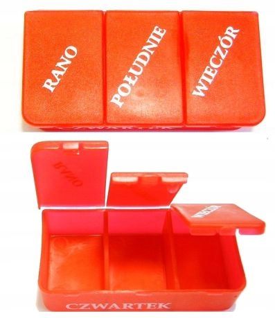 Kasetka Pojemnik Pudełko na leki 7dni x3przegródki na Arena.pl