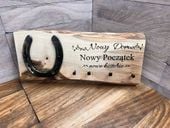 Oryginalny prezent WIESZAK NA KLUCZE szczęście podkowa nowy dom Parapetówka