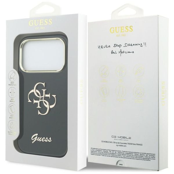 etui guess iml 4g script metal do iphone 17 pro czarny zdjęcie 8