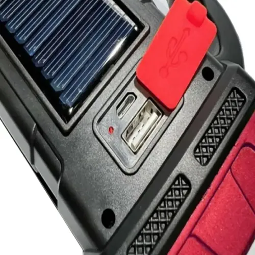 Latarka solarna przenośna lampka akumulatorowa cob powerbank reflektor na Arena.pl