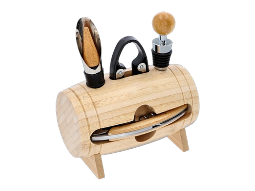 Zestaw do Wina w Drewnianej Beczce Komplet Akcesoriów Winiarskich na Arena.pl