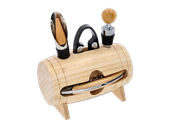 Zestaw do Wina w Drewnianej Beczce Komplet Akcesoriów Winiarskich