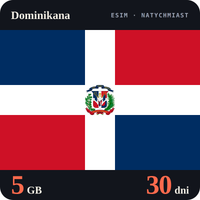 Karta eSIM Internet Dominikana 5 GB na 30 dni - bez rejestracji