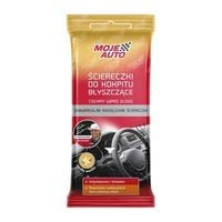 ŚCIERECZKI DO KOKPITU BŁYSZCZĄCE - WANILIA - 24 SZTUKI - BIS 19-608