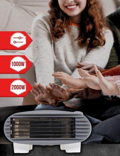 Grzejnik elektryczny Cicha Farelka Mocny Termowentylator 2000W Termostat na Arena.pl