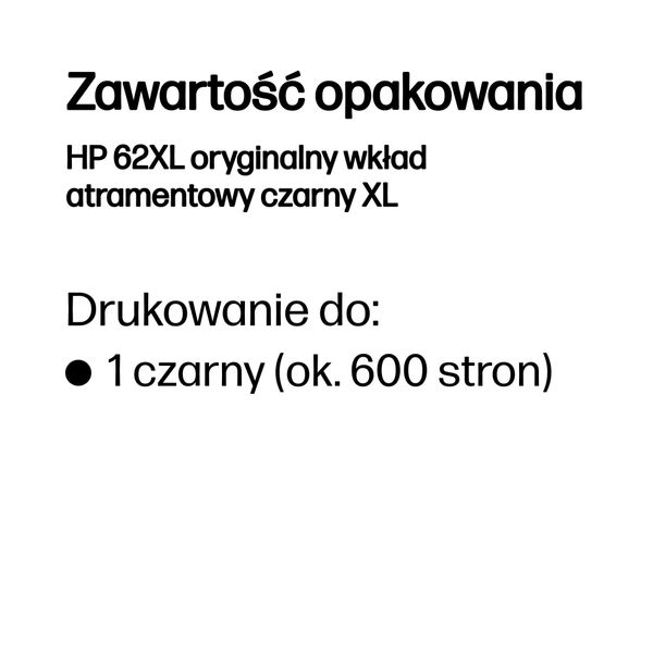Tusz HP 62XL Black zdjęcie 6