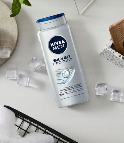 NIVEA MEN SILVER PROSTECT Żel pod prysznic do mycia męski zestaw 4 x 500ml na Arena.pl