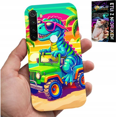 ETUI DO XIAOMI NOTE 8T - DINOZAUR W CIĘŻARÓWCE WZORY DLA DZIECI na Arena.pl