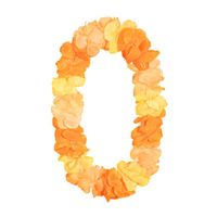 Naszyjnik hawajski pomarańczowy, 115 cm