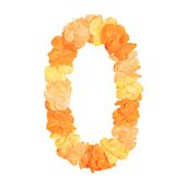 Naszyjnik hawajski pomarańczowy, 115 cm