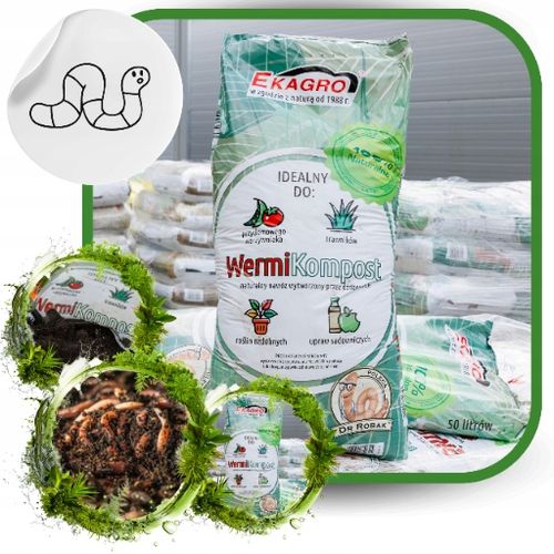Wermikompost Naturalny NAWÓZ uniwersalny 50L BIOHUMUS do warzyw ziemia na Arena.pl