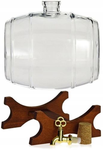 Beczka szklana antałek beczułka karafka 2L z kranikiem GRAWEREM na na Arena.pl