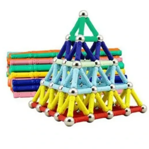 KLOCKI MAGNETYCZNE KULKI SŁUPKI ZESTAW XXL 250el. zdjęcie 9