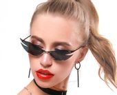 Okulary płomień flame skrzydła przeciwsłoneczne punk O74_Czarne