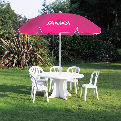 Parasol plażówy + kotwa - różowy na Arena.pl