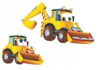 NAKLEJKA koparki bolidy samoloty naklejki 130cm