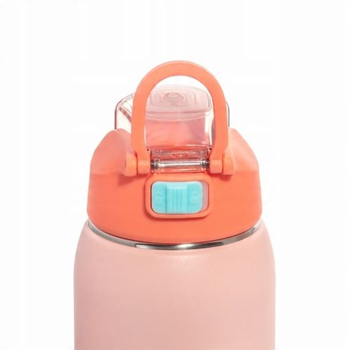 KUBEK TERMICZNY BIDON TERMOS PRÓŻNIOWY 750ml blokada uchwyt ustnik + SŁOMKA na Arena.pl