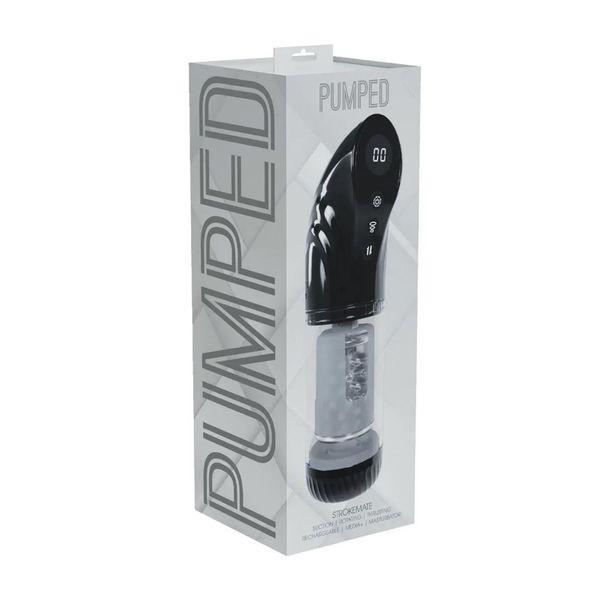 Strokemate - Suction Rotation And Thrusting Masturbator Pump - Black zdjęcie 2