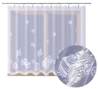 Firana dziecięca żakardowa SAMOCHODY WYŚCIGOWE auta chłopiec 400x150 TAŚMA