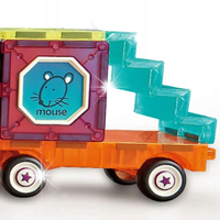 Klocki Magnetyczne 3D Zestaw Pociąg 71el. WOOPIE Zestaw Konstrukcyjny Edu