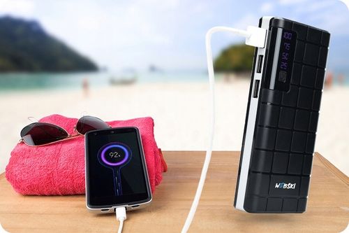 MOCNY POWERBANK 20000mAh z trzema portami USB awaryjną LATARKA LED Webski na Arena.pl