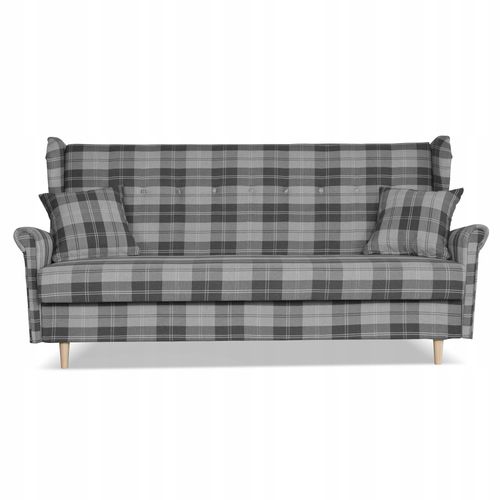 Sofa Uszak FELDA rozkładana fspania Family meble krata szara na Arena.pl