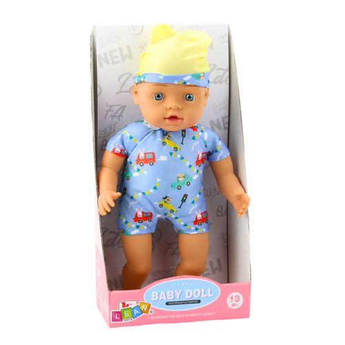 Lalka Bobas Niebieskie Ubranko z Wzorami Czapeczka z Uszami 31cm na Arena.pl