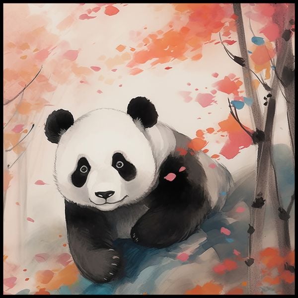 Plakat 90x90cm Panda wśród Klonów zdjęcie 2