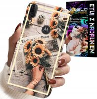 ETUI DO MOTOROLA MOTO E6 PLUS - KWIATISTY WZÓR SŁONECZNIK SŁONECZNIKI