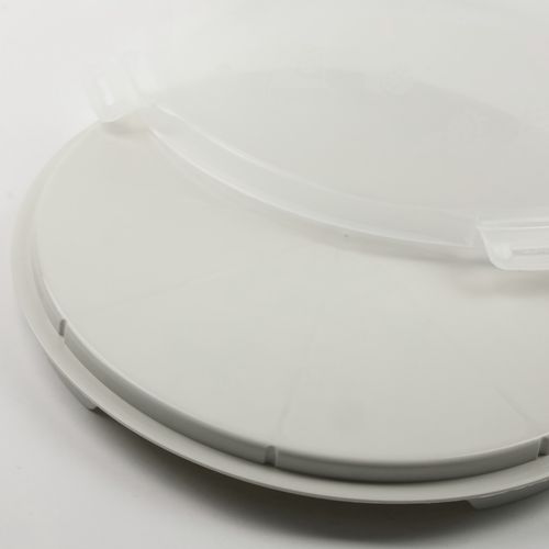 POJEMNIK NA CIASTO OKRĄGŁY 34x15cm KOLOR ECRU Z UCHWYTEM na Arena.pl